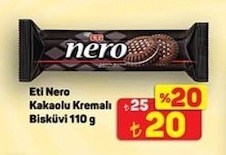 Eti Nero Kakaolu Kremalı Bisküvi 110 G