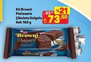 Eti Browni Patisserie Çikolata Dolgulu Kek 165 G