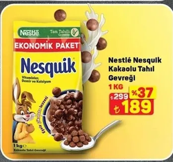 Nestlé Nesquik Kakaolu Tahıl Gevreği 1 Kg