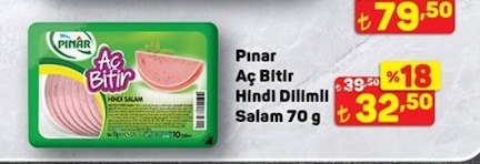 Pınar Aç Bitir Hindi Dilimli Salam 70 G