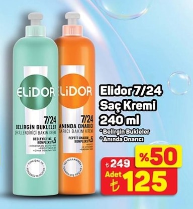 Elidor 7/24 Saç Kremi 240 Ml
