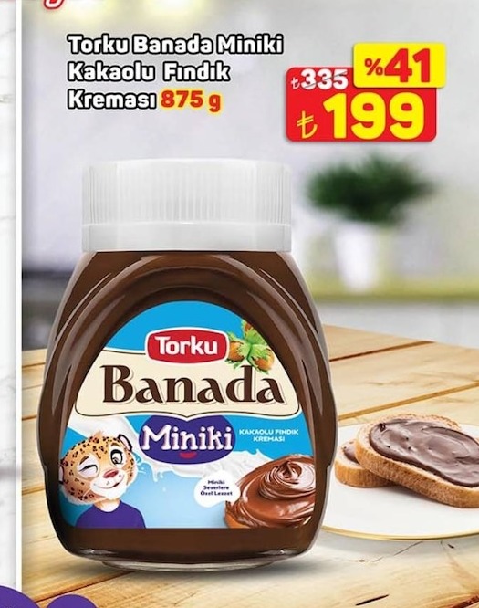 Torku Banada Miniki Kakaolu Fındık Kreması 875 G