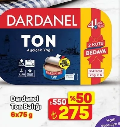 Dardanel Ton Balığı 6X75 G