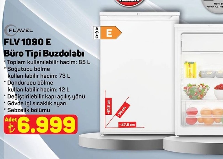 Flavel Flv 1090 E Büro Tipi Buzdolabı