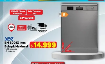 Seg Bm 6001X Inox Bulaşık Makinesi