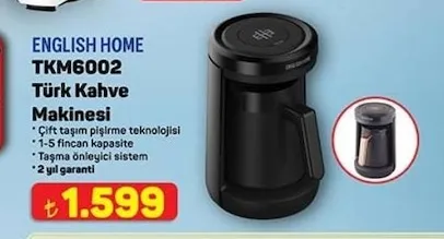 English Home Tkm6002 Türk Kahve Makinesi