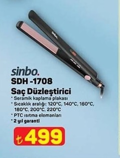 Sinbo Sdh -1708 Saç Düzleştirici