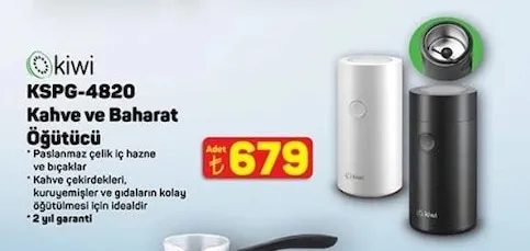 Kiwi Kspg-4820 Kahve Ve Baharat Öğütücü