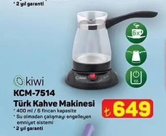 Kiwi Kcm-7514 Türk Kahve Makinesi