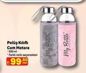 Pelüş Kılıflı Cam Matara 500 Ml