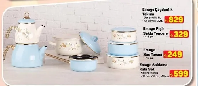 Emaye Çaydanlık Takımı