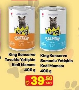 King Konserve Tavuklu Yetişkin Kedi Maması 400 G