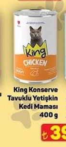 King Konserve Tavuklu Yetişkin Kedi Maması 400 G