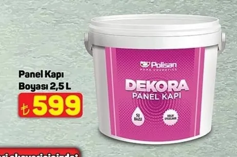 Polisan Dekora Panel Kapı Boyası 2,5 L