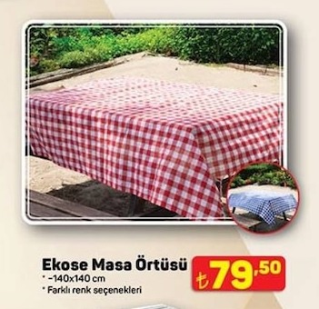 Ekose Masa Örtüsü