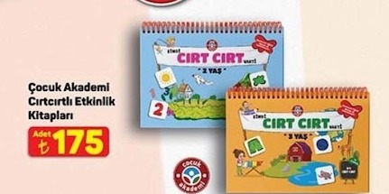 Çocuk Akademi Cırtcırtlı Etkinlik Kitapları