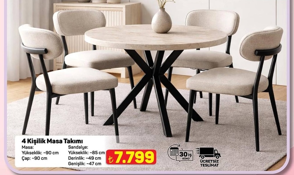 4 Kişilik Masa Takımı