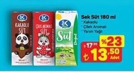 Şek Süt 180 Ml