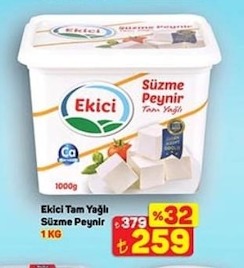 Ekici Tam Yağlı Süzme Peynir 1 Kg
