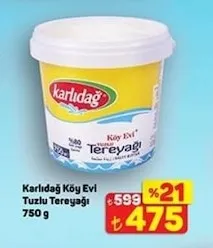 Karlıdağ Köy Evi Tuzlu Tereyağı 750 G