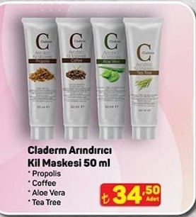 Claderm Arındırıcı Kil Maskesi 50 Ml