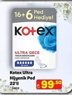Kotex Ultra Hijyenik Ped 22'Li