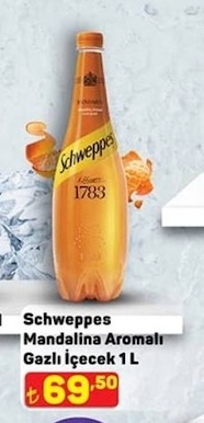 Schweppes Mandalina Aromalı Gazlı İçecek 1 L