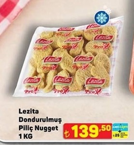 Lezita Dondurulmuş Piliç Nugget 1 Kg