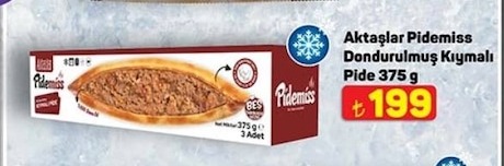 Aktaşlar Pidemiss Dondurulmuş Kıymalı Pide 375 G