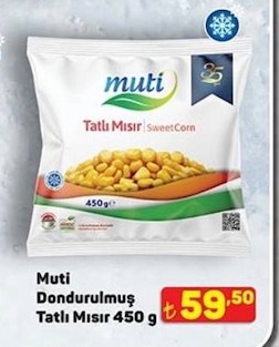 Muti Dondurulmuş Tatlı Mısır 450 G