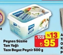 Peynes Süzme Tam Yağlı Taze Beyaz Peynir 500 G