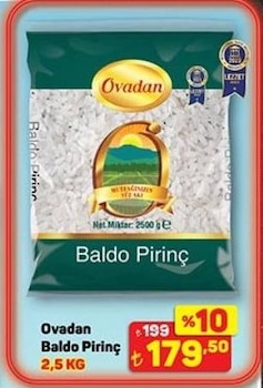 Ovadan Baldo Pirinç 2,5 Kg