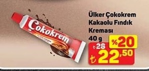 Ülker Çokokrem Kakaolu Fındık Kreması 40 G