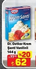 Dr. Oetker Krem Şanti Vanilinli 144 G