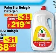 Fairy Sıvı Bulaşık Deterjanı 2600 Ml