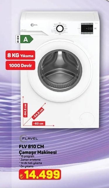 Flavel Flv 810 Cm Çamaşır Makinesi