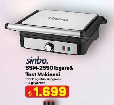 Sinbo Ssm-2590 Izgara& Tost Makinesi
