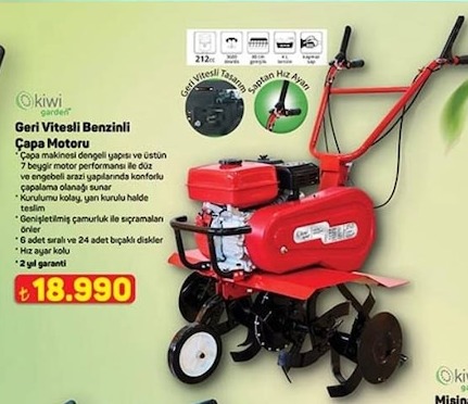 Kiwi Garden Geri Vitesli Benzinli Çapa Motoru