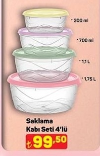 Saklama Kabı Seti 4'Lü