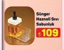 Sünger Hazneli Sıvı Sabunluk