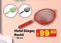 Metal Süzgeç Renkli