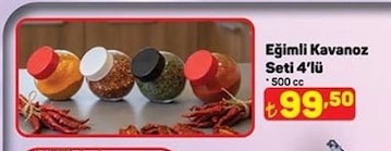 Eğimli Kavanoz Seti 4'Lü