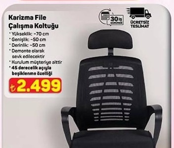 Karizma File Çalışma Koltuğu