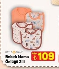 Little Plane Bebek Mama Önlüğü 2'Li