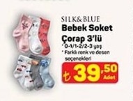 Silk& Blue Bebek Soket Çorap 3'Lü