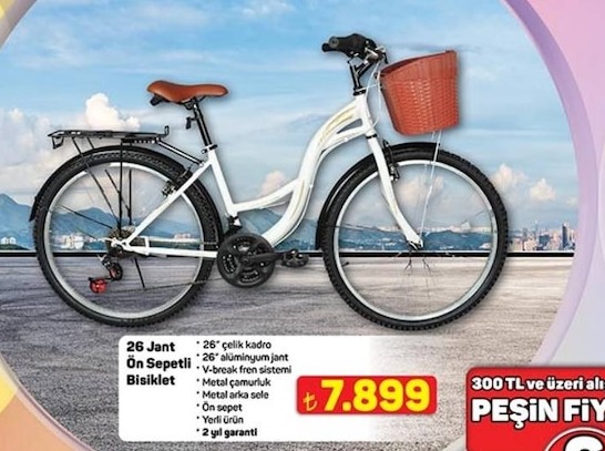 26 Jant Ön Sepetli Bisiklet