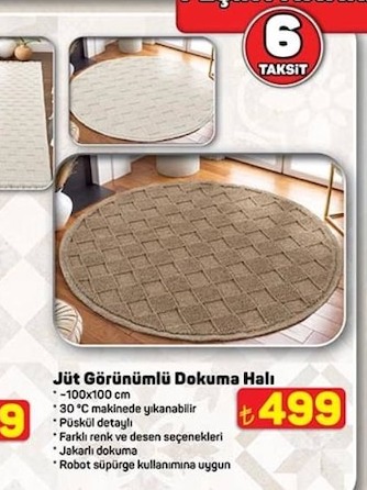 Jüt Görünümlü Dokuma Halı