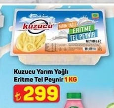 Kuzucu Yarım Yağlı Eritme Tel Peynir 1 Kg