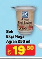 Sek Ekşi Maya Ayran 250 Ml