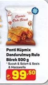 Ponti Küpmix Dondurulmuş Rulo Börek 500 G